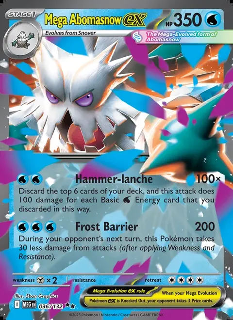 Mega Abomasnow ex 036/132 — reference scan