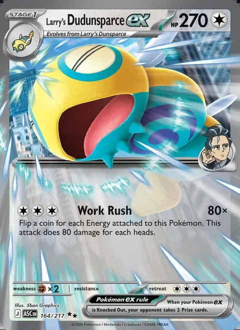 Larry's Dudunsparce ex 164/217 — reference scan