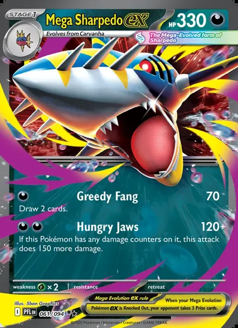 Mega Sharpedo ex 061/094 — reference scan