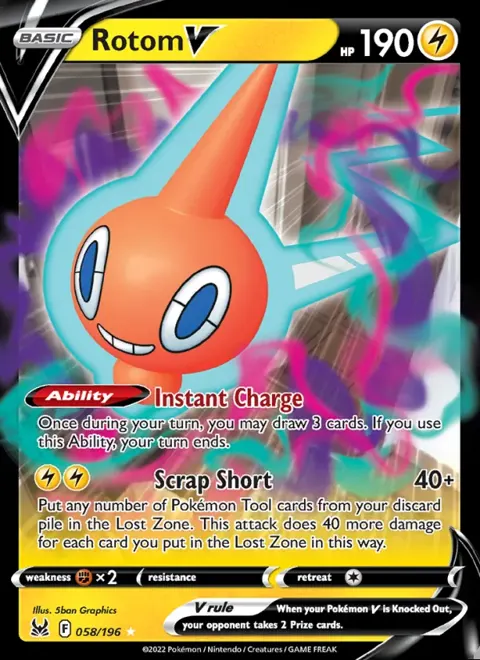 Rotom V 058/196 — reference scan