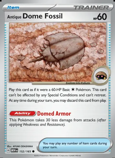 Antique Dome Fossil 152/165 — reference scan
