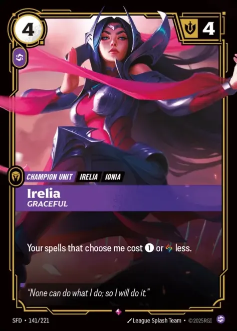 Irelia - Graceful 141/221 — reference scan