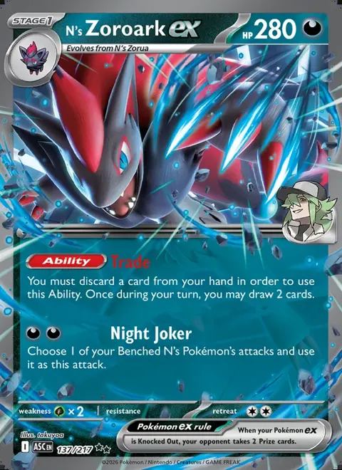 N's Zoroark ex 137/217 — reference scan