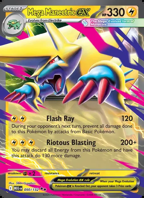 Mega Manectric ex 050/132 — reference scan