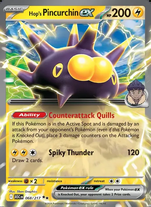 Hop's Pincurchin ex 068/217 — reference scan